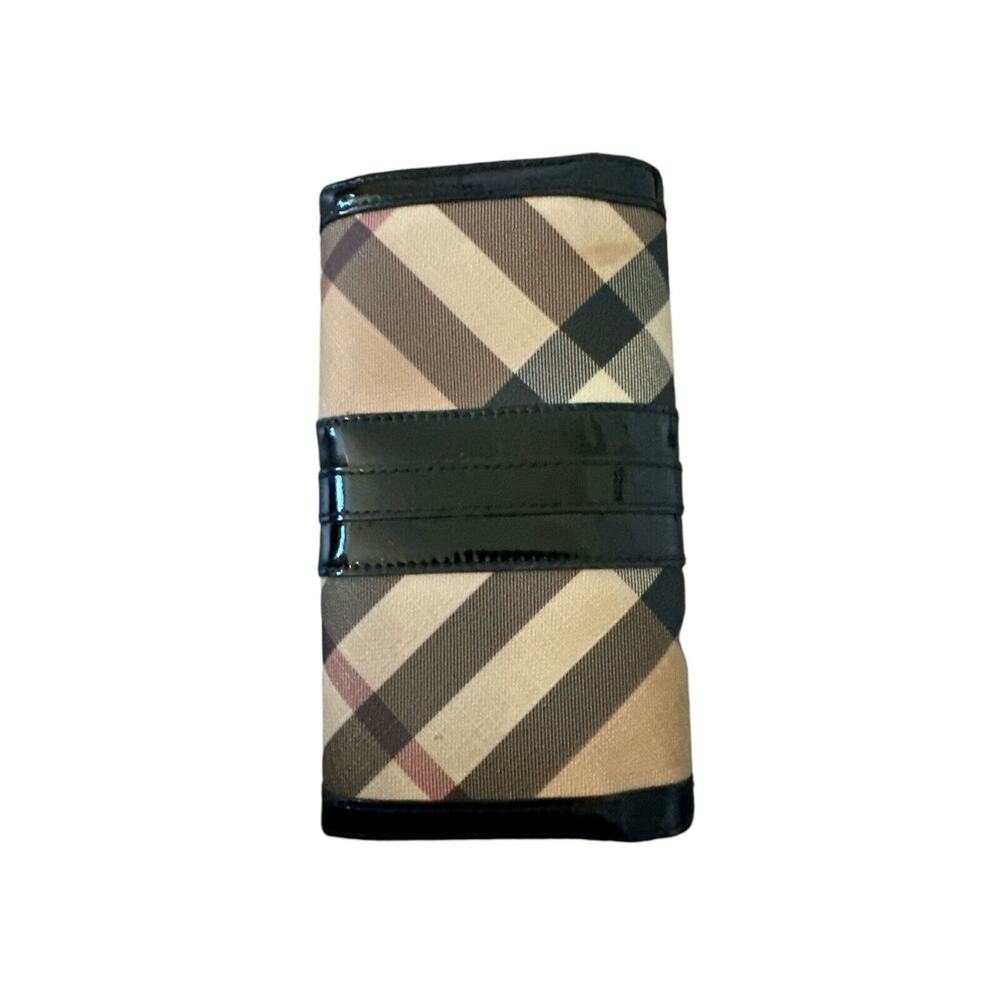 Burberry Long Wallet CLUTCH Nova CHECK PVC Enamel Leather - Picture 3 of 4